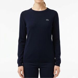 Lacoste  Women’s Navy Crew Neck Sweater Size M
